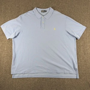 Polo Ralph Lauren Polo Shirt Mens 4XB Blue Pique Big & Tall Embroidered Pony - Picture 1 of 13