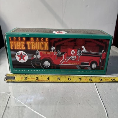 NUEVO 1929 Mack Camión de Bomberos Banco Texaco Coleccionista Serie 15 Incluye Sombrero/Dal Chiefs Foto 1 de 4