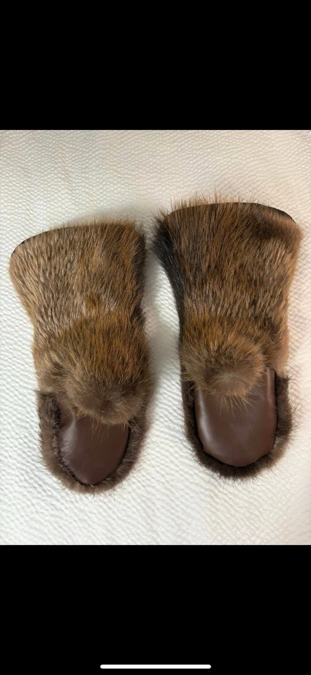 Guantes de piel Real Beaver con forro de lana merino Foto 1 de 2