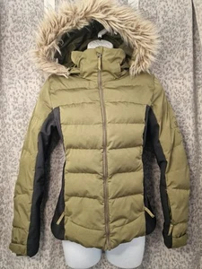 Salomon Stormcozy Jacke Mantel Ski Schnee Puffer Damengröße UK XS grün Kapuze 250 $ - Bild 1 von 16