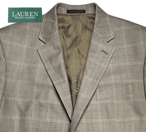 Lauren Ralph Lauren Silk Wool Plaid Blazer Sport Coat Jacket 42S - Picture 1 of 12