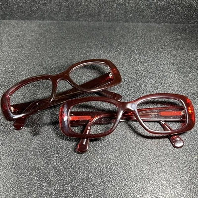 2 Ray-Ban Sunglasses Frames RB4122 735/8G Crystal Red Vintage 52-15-135 Italy - image 1 of 4