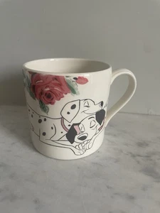 Cath Kidston Mug 101 Dalmations Disney Pongo And Perdita Floral Rose - Picture 1 of 6