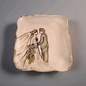 Etta b Pottery Married Couple platter gift - Picture 1 of 2