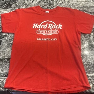 Hard Rock Hotel -Atlantic City A.C T-Shirt - Size L Very Rare Red - Picture 1 of 6