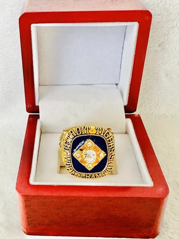 1984 Detroit Tigers World Series Championship Ring W Box, ๐บ๐ธ SHIP Cover