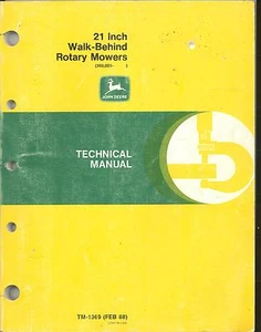 John Deere TM169 Technical Tech Manual WB Kreiselmäher grünes Deck aus den 80er Jahren - Bild 1 von 1