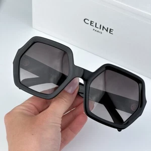 Celine CL40131I 01F Damen Sonnenbrille glänzend schwarz dunkelbraun Farbverlauf NEU - Bild 1 von 10