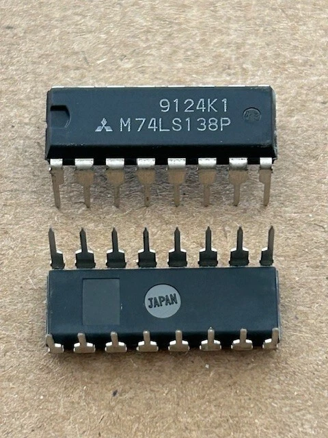 10 Stück Integrierte Schaltung - M74LS138P - Mitsubishi - DIP16 - Vintage - Image 1 of 1