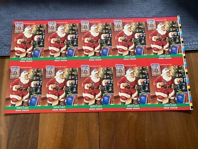 Juego profesional de 10 tarjetas de Santa Claus 1990 panel sin cortar  Foto 1 de 2