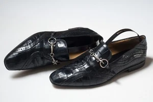 Cesare Pacciotti Herren Schwarz Leder Halbschuhe Größe UK 7,5 / US 8,5 - Bild 1 von 12