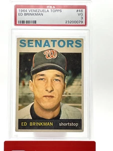 1964 Topps Venezuela Ed Brinkman #46 Washington Senators PSA 3 Pop 2, 3 Higher - Bild 1 von 2