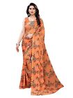 Floral Saree Georgette Sari Party Wear Indian Blouse Bollywood Designer Sari