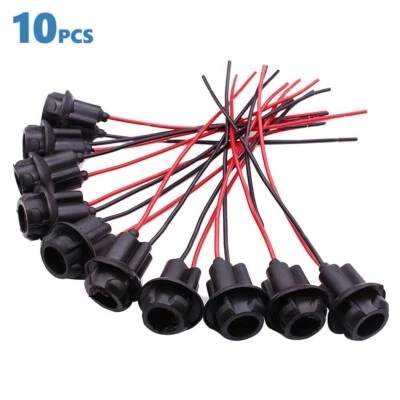 10PCS T10 168 194 Light Bulb Extension Wiring Harness Socket Connector - Image 1 of 4