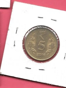 INDIA INDIAN KM399.1 2016 N XF-SUPER FINE CIRCULATED MINT MODERN 5 RUPEES COIN - Picture 1 of 1