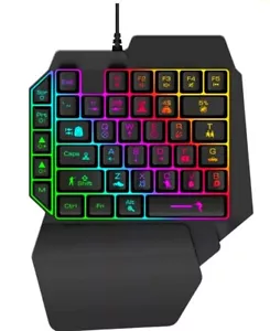 Teclado Gamer para Juegos Mini Teclado multicolor LED Mini Keyboard for Gaming - Picture 1 of 17