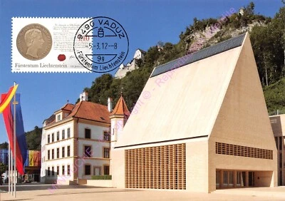 Card Maximum FDC Liechtenstein Landtagsgebäude Vaduz 2012 Mk 343 n1 - Image 1 of 2