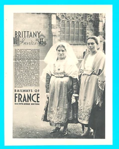 Ferrovie di Francia chiesa suore cattedrale stampa d'epoca annuncio 1935 religioso - Foto 1 di 4