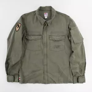 Giacca militare PRPS JAPAN collo alto zip intera cotone verde - media RRP150 - Foto 1 di 12