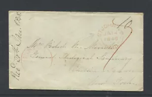 CANADA 1848 COVER FROM ST. JOHNS TO NEW YORK WITH FINE POSTMARKS. - Picture 1 of 2
