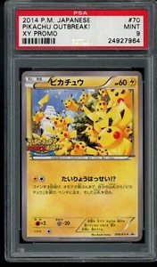 PSA 9 Pikachu 070/XY-P Outbreak Promo XY Japanese Pokemon Card 2014 - Picture 1 of 2