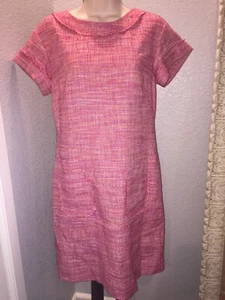 Woman’s W By Worth Pink Sheath Dress With Pockets Size 4 Excllant Condition - Picture 1 of 6
