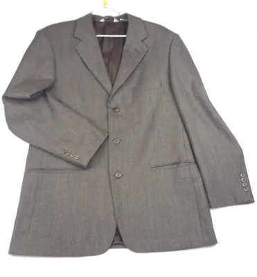 Blazer Chaqueta Abrigo Deportivo Linea Uomo Para Hombre 42R Lana Espiga Marrón Sin Ventilación Foto 1 de 4