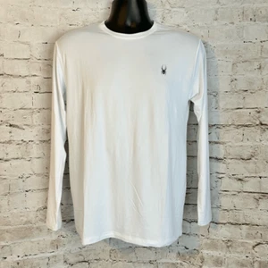 Spyder Active Base Layer Long Sleeve White Shirt Mens Crew Neck Size Small - Picture 1 of 5