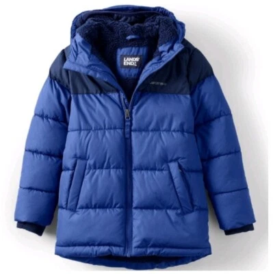 Abrigo forrado de lana para niños Lands' End. Color Glicina, Carcasa Exterior Impermeable Foto 1 de 2