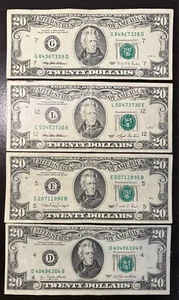 $20 Twenty Dollar Bill "Old Series" 1977 to 1996 - 1 Random Note or Select Yours - Picture 1 of 6