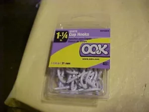 40er-Pack Ook 1-1/4" weiße Tasse Haken mit kostenlosem Versand - Bild 1 von 2