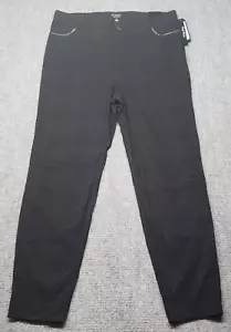 SOHO Dress Pants Womens XL Black Check High Waist Comfort Pockets Casual New - Picture 1 of 11