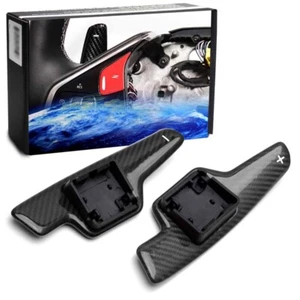 Gloss Black Real Carbon Fiber Paddle Shifter Replacement For 2020-up Corvette C8 - Bild 1 von 8