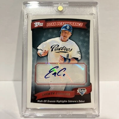 Everth Cabrera 2010 TOPPS Peak Performance Autographed Card - Image 1 of 2