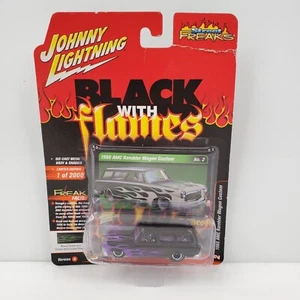 Rare Johnny Lightning Black With Flames 1960 AMC Rambler Wagon White Lightning - Picture 1 of 5