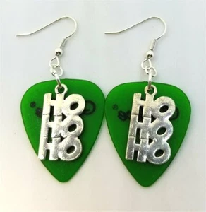 HoHoHo Charm Guitar Pick Earrings - Pick Your Color - Picture 1 of 8