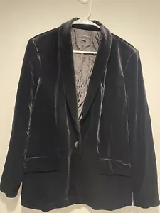 INC Velvet Blazer Ladies - Macy’s New with Tags Size Large Black - Picture 1 of 11