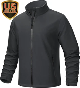 Men'S Fleece Softshell Jackets Waterproof Winter Coats Warm Fleece Lined Tactica - Picture 1 of 6