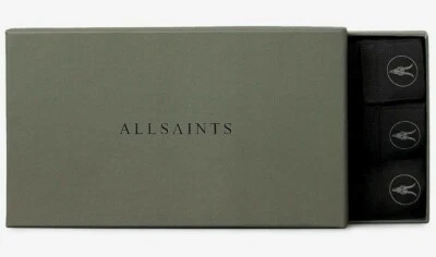 PACK DE 3 SHORTS BOXERS HOMMES ALL SAINTS SOUS-VÊTEMENTS COTON NOIR SOFT BOXER - Photo 1/4