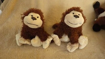 Lot of 2 Ganz Webkinz Cheeky Monkey Brown HM080 8" Tall - Image 1 of 3