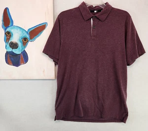 Public Rec Herren Polo atmungsaktiv weinrot solide Pima Baumwollmischung Größe L - Bild 1 von 11