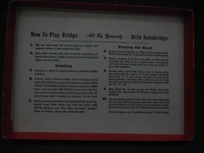 Vintage 1950 PGB - Beginners Set - Auto Bridge - Play Yourself Bridge Game - Image 1 of 4