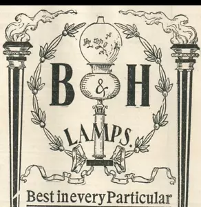 Lampada da tavolo 1896 B&H uragano gas torce elettriche ghirlanda ardente nastro 8739 - Foto 1 di 2