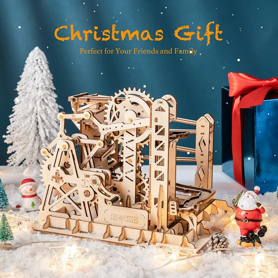ROKR Lift Coaster DIY 3D Wooden Puzzle Model Craft Kits for Teen and Adult Gifts - Image 1 of 4
