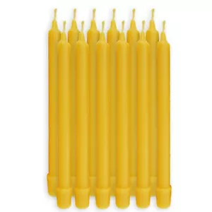 100% Beeswax Candles Organic Hand Made - 8 Inch Tall, 3/4 Inch Diameter - Picture 1 of 10