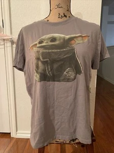 star wars mandalorian the child XL Damen T Shirt Grau 100% Baumwolle Grogu - Bild 1 von 8