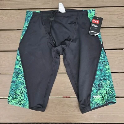 TYR Durafast Lite Nebulous Cordón Verde/Negro Natación Jammer Talla 32 Nuevo Foto 1 de 3