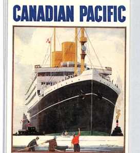 CANADA USA GB Art Postcard *CANADIAN PACIFIC* Ship Advert TRANSATLANTIC PF235 - Picture 1 of 12