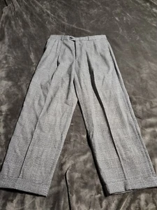 Bachrach Casual Dress Pants Gray 100% Wool Men's Size 36 x 30, EUC - Picture 1 of 10