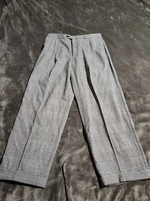 Bachrach Casual Dress Pants Gray 100% Wool Men's Size 36 x 30, EUC - Image 1 of 4